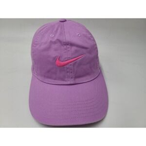 Women Nike 1Size Strapback Adjustable (Fits Small) Hat Cap Cotton Purple Pink
